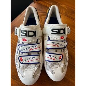 Sidi Genius 6.6 Carbon Lite‎ Road Cycling Shoes White Size 38.5 Italy Clipless